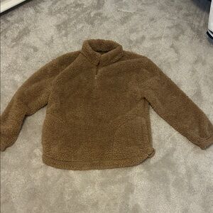 Plush Brown Fleece Pullover